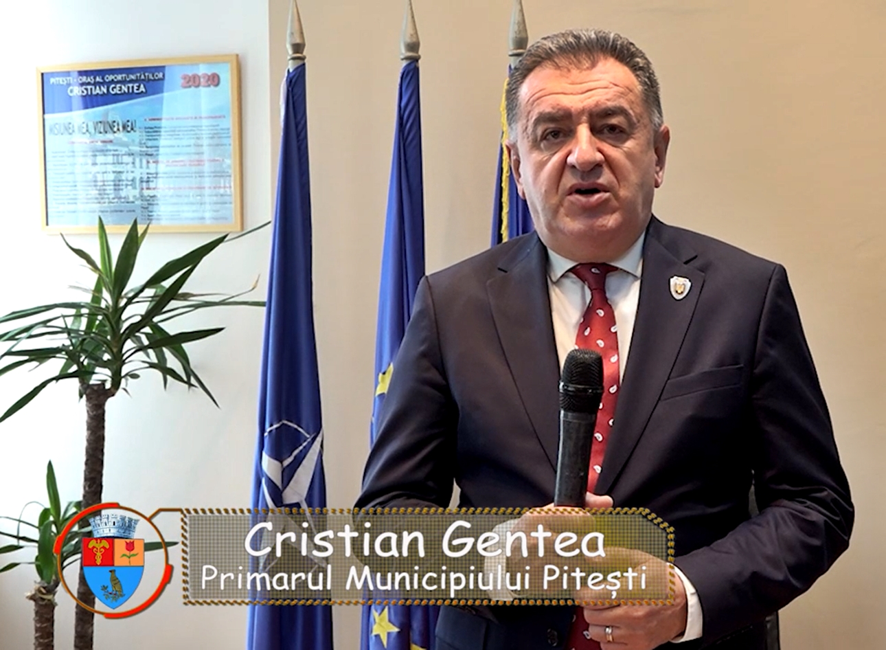 VIDEO: Felicitare Sărbători Pascale 2022 – Cristian Gentea, Primar al Municipiului Piteşti