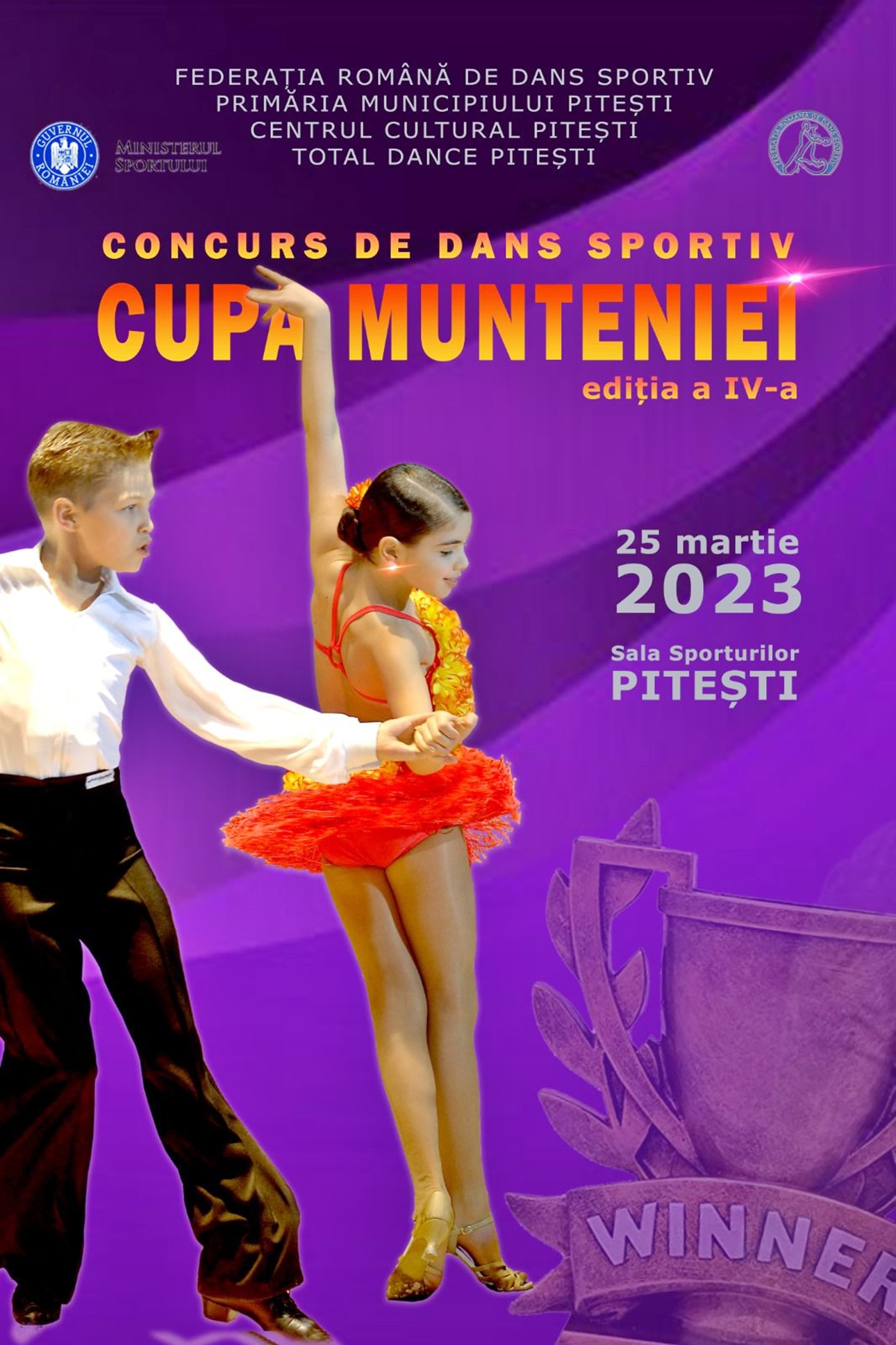 Concursul Național de Dans Sportiv „Cupa Munteniei”, ediția a IV-a, la Pitești!