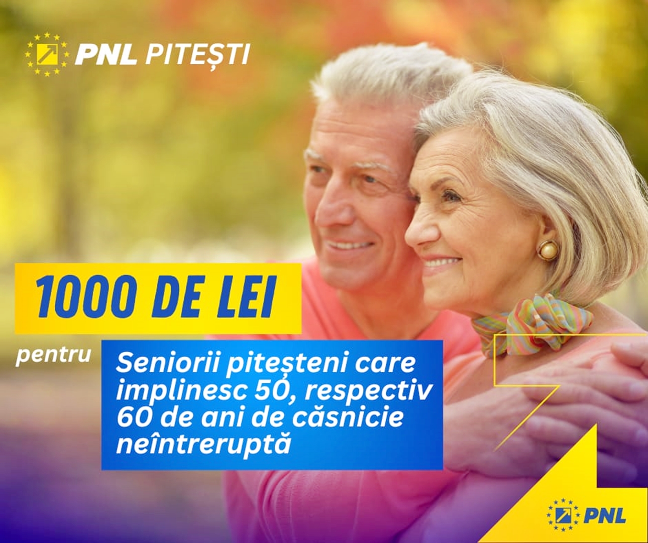 Inițiativă PNL Pitești: 1.000 de lei pentru seniorii piteșteni!